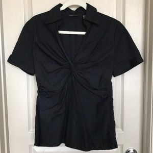 New York & Company black collared top